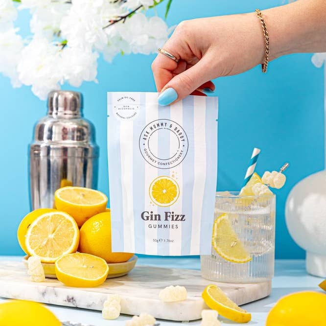 Ask Mummy & Daddy – wholesale Gummy – Gin Fizz Gummies 50g Pouch