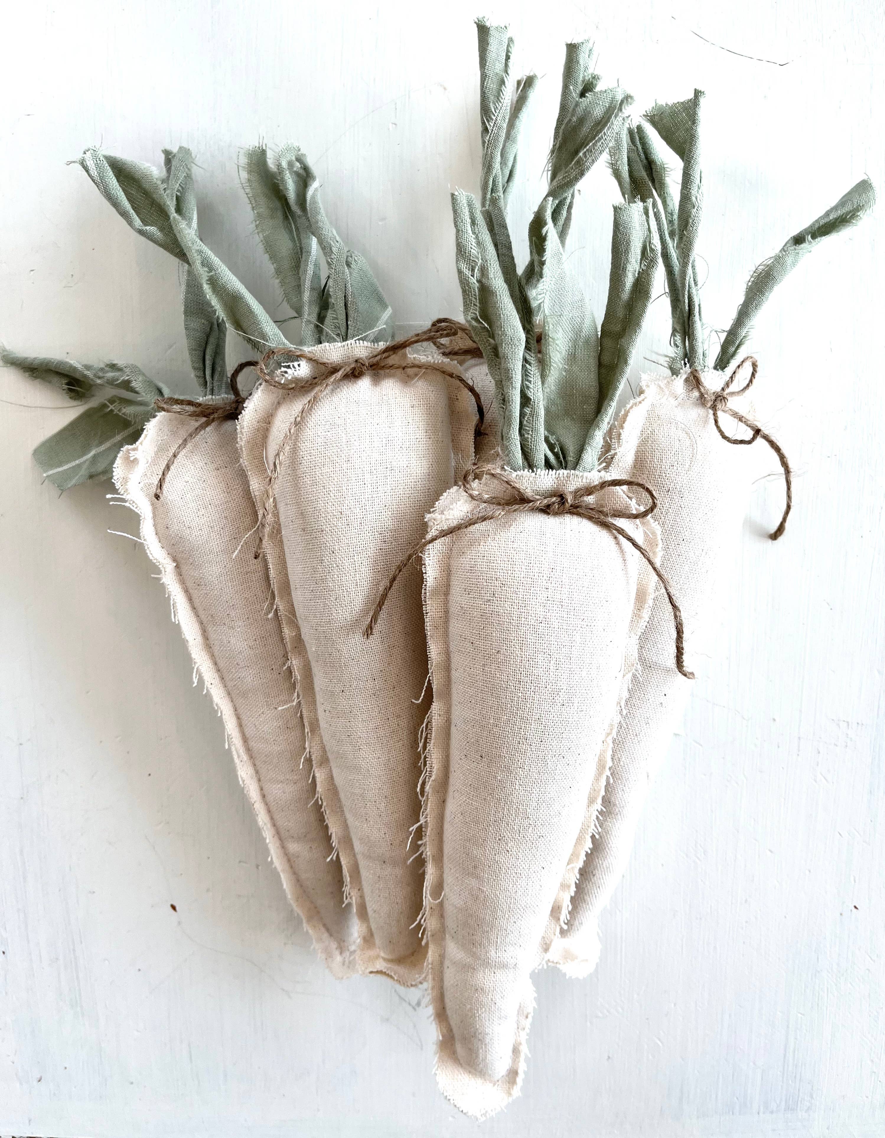 Kate + Em - Wholesale Decorative Tabletop Object - Rustic Fabric Regular Carrots 5 Pack-8 Options4