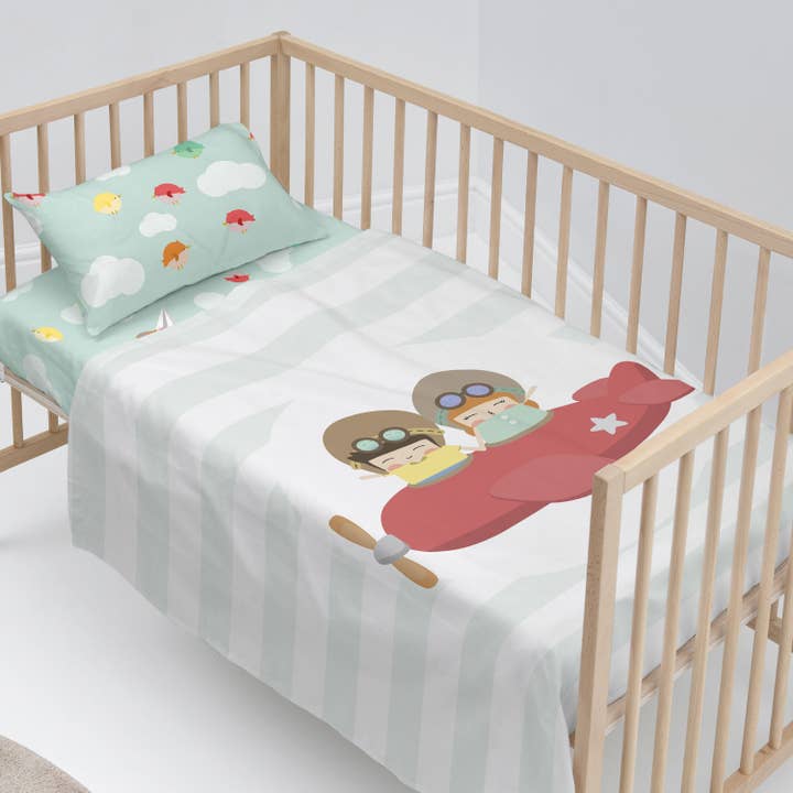 Learning to Fly Crib Sheet Set 2 Pieces for wholesale by Happyfriday