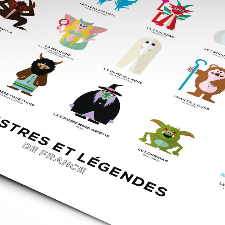 La Majorette à Moustache - Wholesale Poster - Monsters and Legends of France Poster - 50x70 cm3