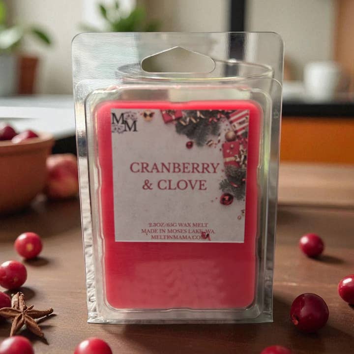 Cranberry & Clove Wax Melt for wholesale by Meltin Mama