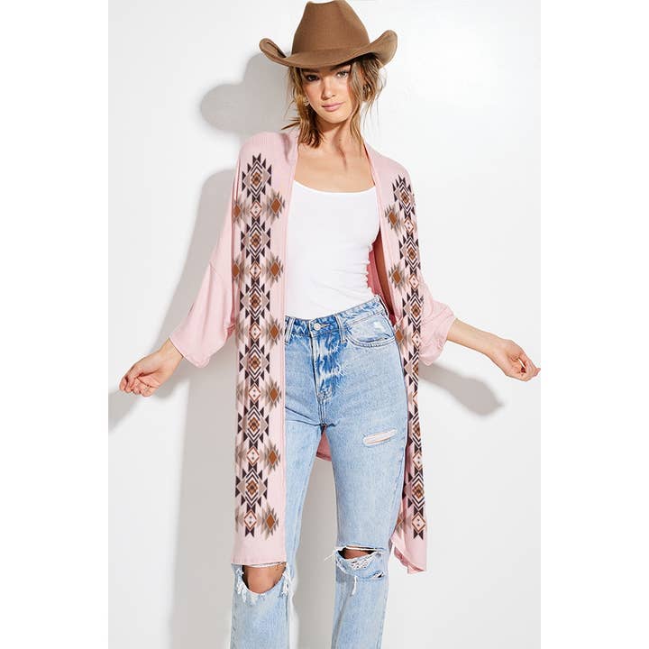 Kimono-vest met Azteekse print voor wholesale door Phil Love