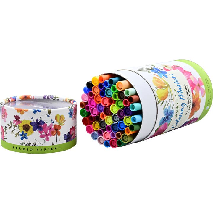 Peter Pauper Press - Wholesale Marker - Studio Series Dual-Tip Coloring Markers (set of 60)