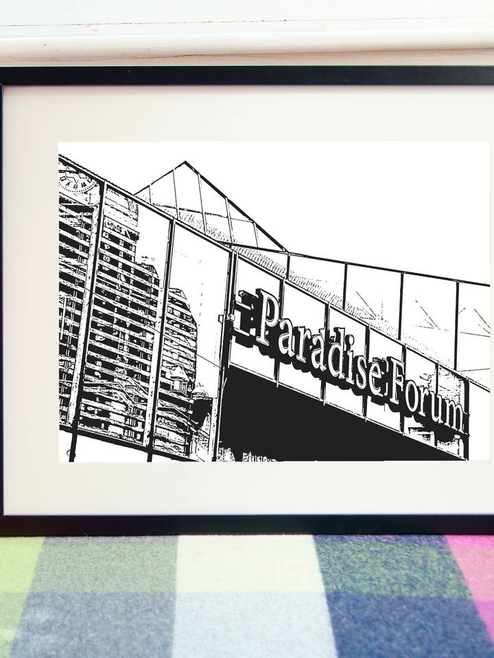Impresión Birmingham Paradise Forum en blanco y negro o en color para venta al por mayor de Barmy Brummie