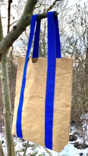 Ecolif3 – wholesale Grocery/shopping bag – Twins Washable Paper Bag Blue2