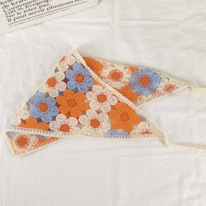 MKS America - Wholesale Bandana - Women's - Cherry Strawberry Floral checkered Crochet Bandana -56colors24