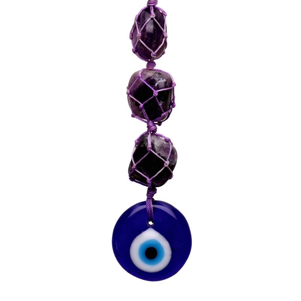 Vives de la Cortada S.L - Vendita all'ingrosso Pietra/cristallo spirituale - Accessorio Specchietto Retrovisore con Occhio Turco e Ametista1