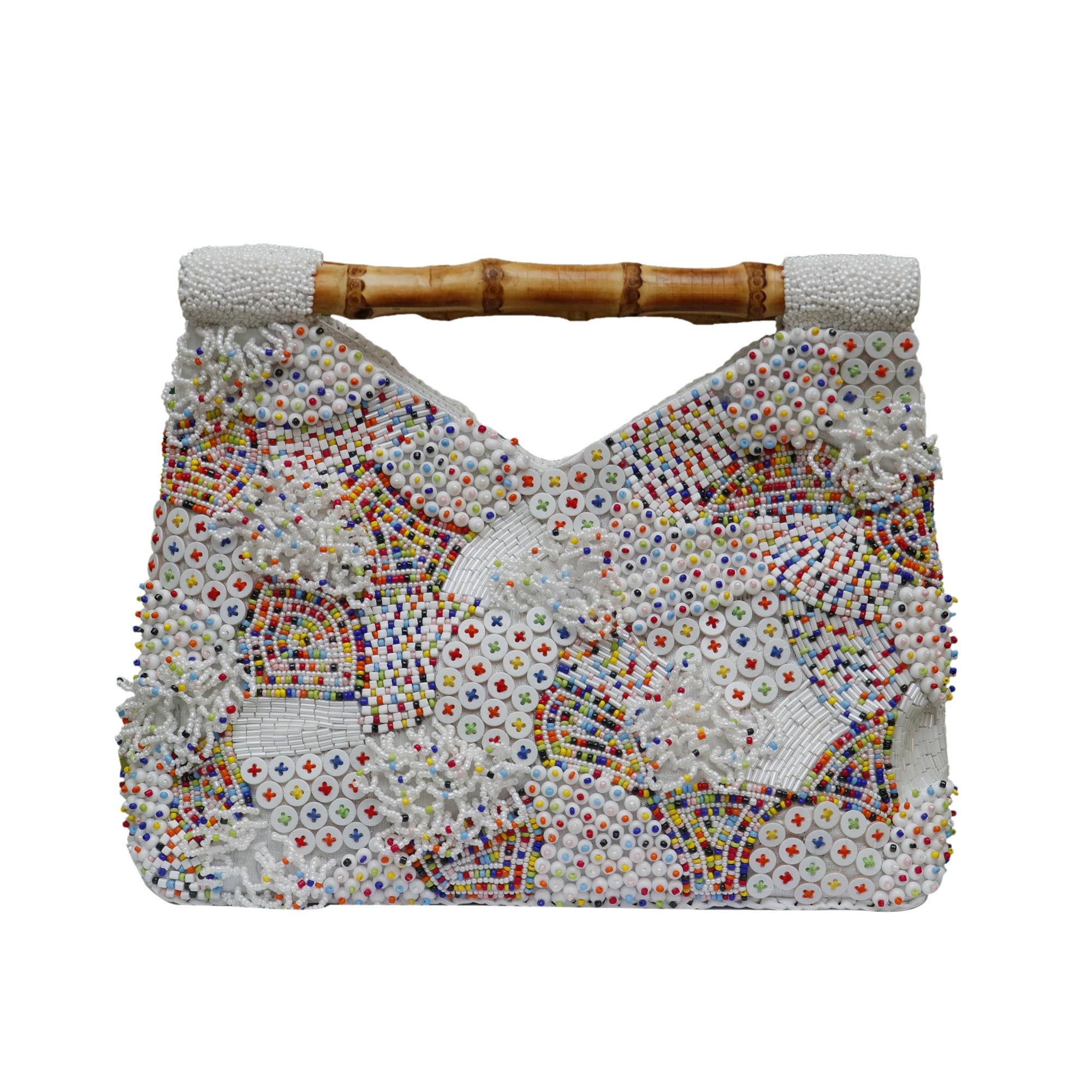 Tiana Designs - Vendita all'ingrosso Pochette - Donna - Bianco/multicolore Bamboo CO BH 1876 - Bianco/Multicolore0