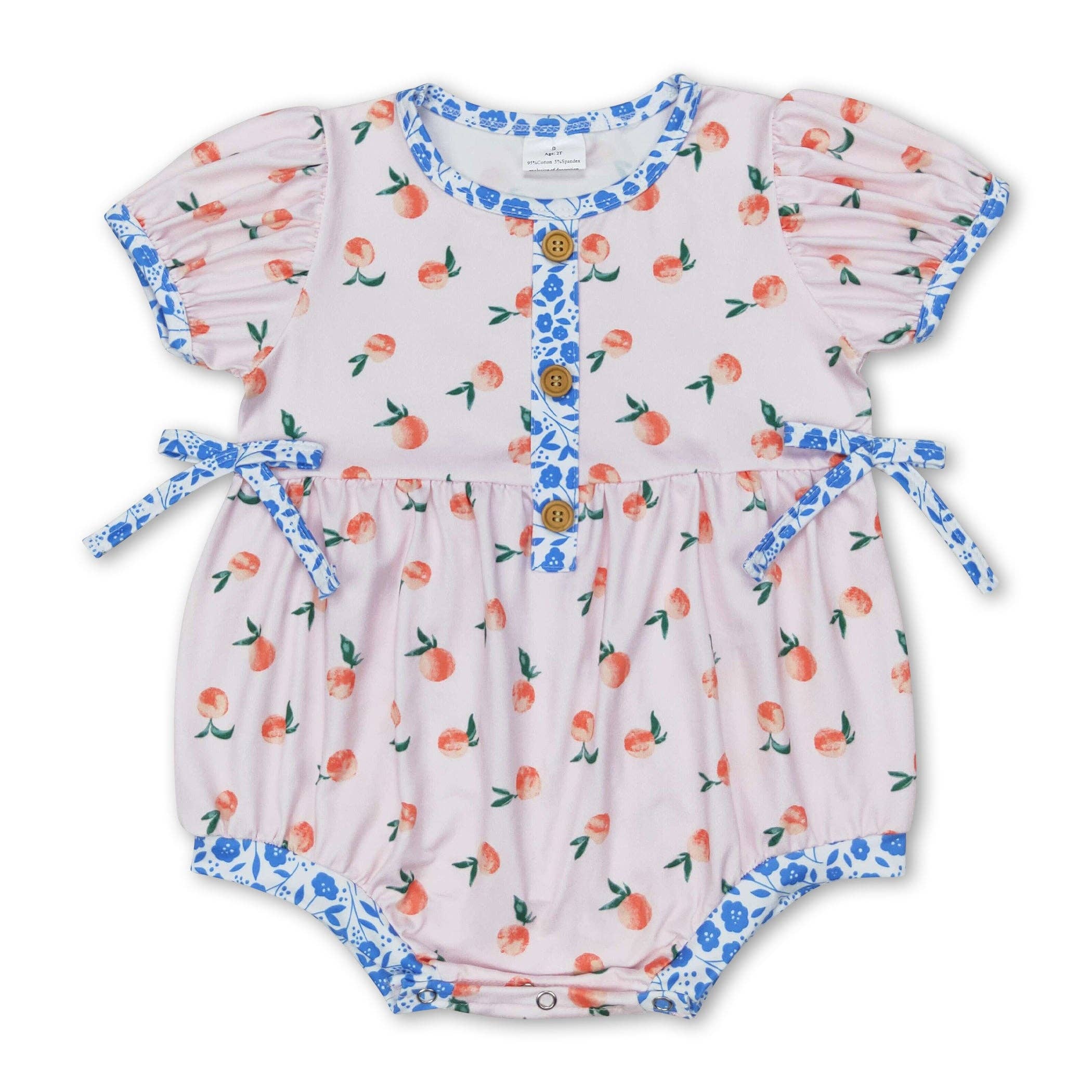 Yawoo Garments - Wholesale Bodysuit (Non-Footed) - Baby - Short sleeves peach baby girls summer romper0