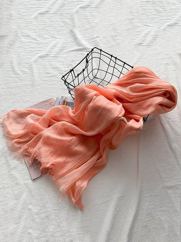 ShieldChic - Wholesale Scarf - Women's - Casual Simple Ramie Cotton 14 Colors Scarf12