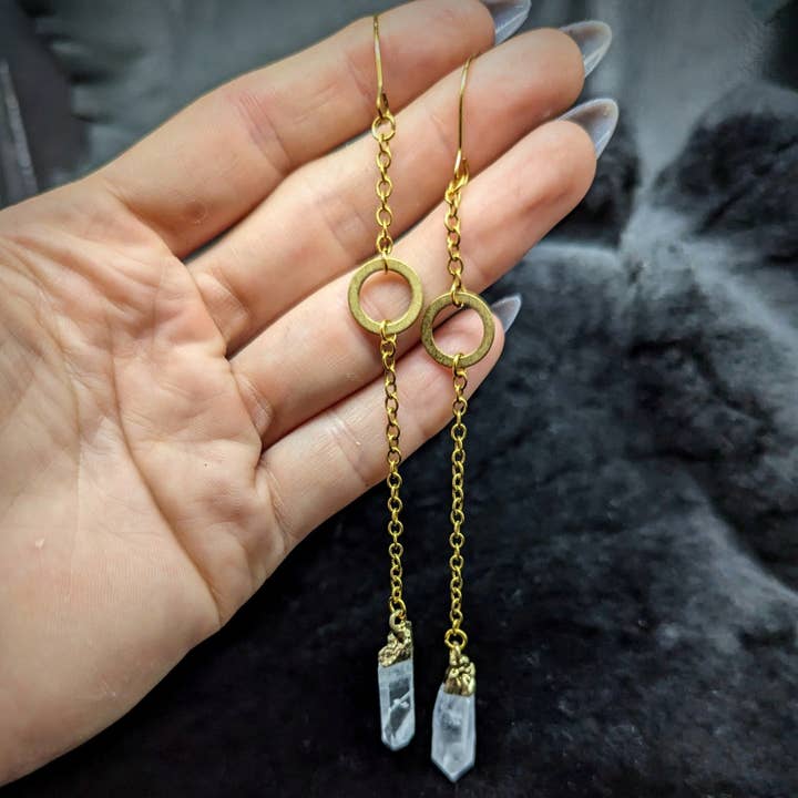 CRYSTAL Drop Earrings for wholesale by DARKSTAR MACHINATIONS