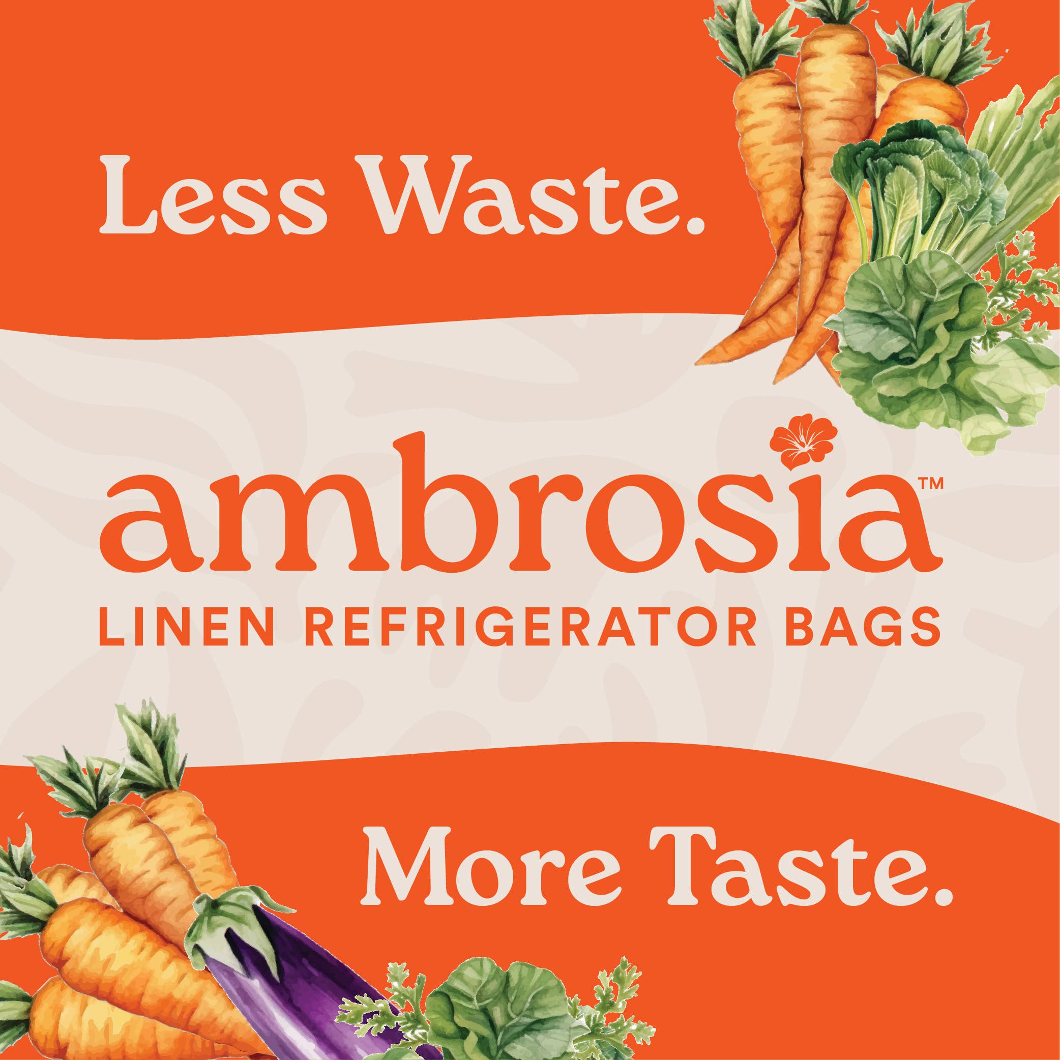 Ambrosia Bag - Wholesale Food Storage Wrap/Bag - Reusable Linen Bag for Vegetables |Reusable | Spring Kitchen1