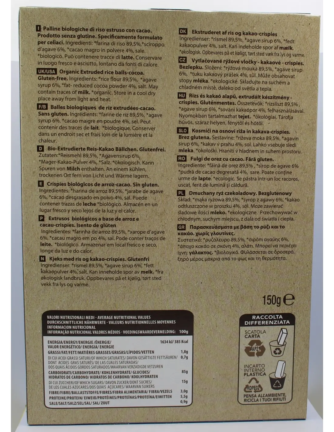 Probios - Wholesale Whole Grains - Organic Italian cocoa rice bubbles1