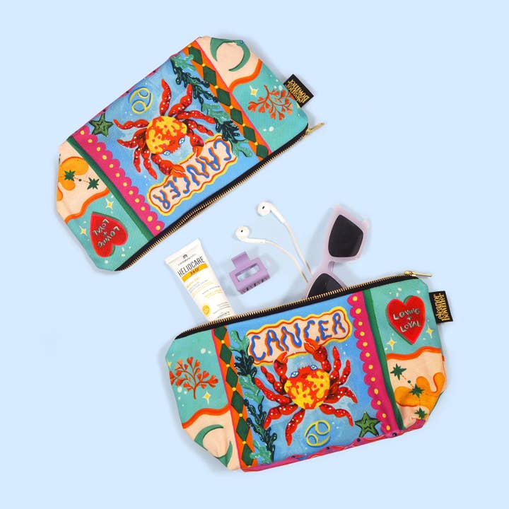 Eleanor Bowmer - Wholesale Makeup/Cosmetic Bag - Cancer Zodiac Zip Bag1