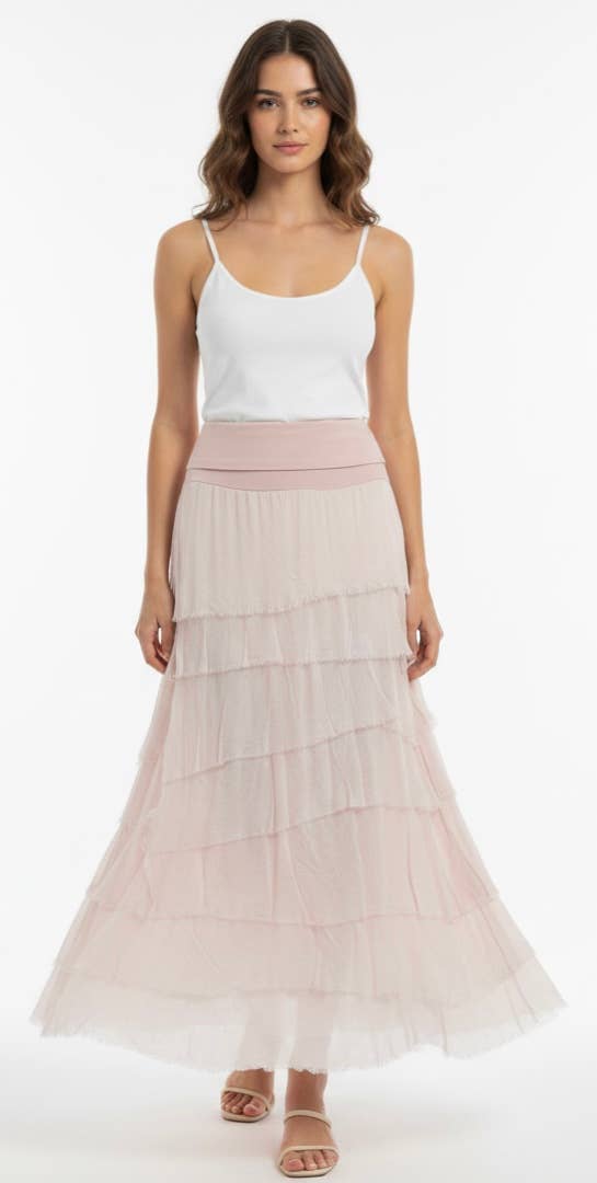 Karamel Collection - Vente Jupe – femme - Jupe en soie à volants  
Aucun tarif ne sera ajouté8