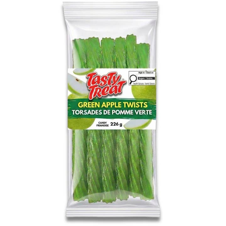 Green Apple Licorice Twists 226g for wholesale by Tasty Treat