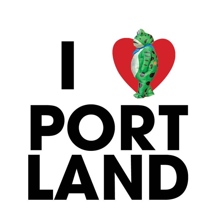 Microcosm Publishing & Distribution - Wholesale Sticker - I Frog Portland Vinyl Sticker