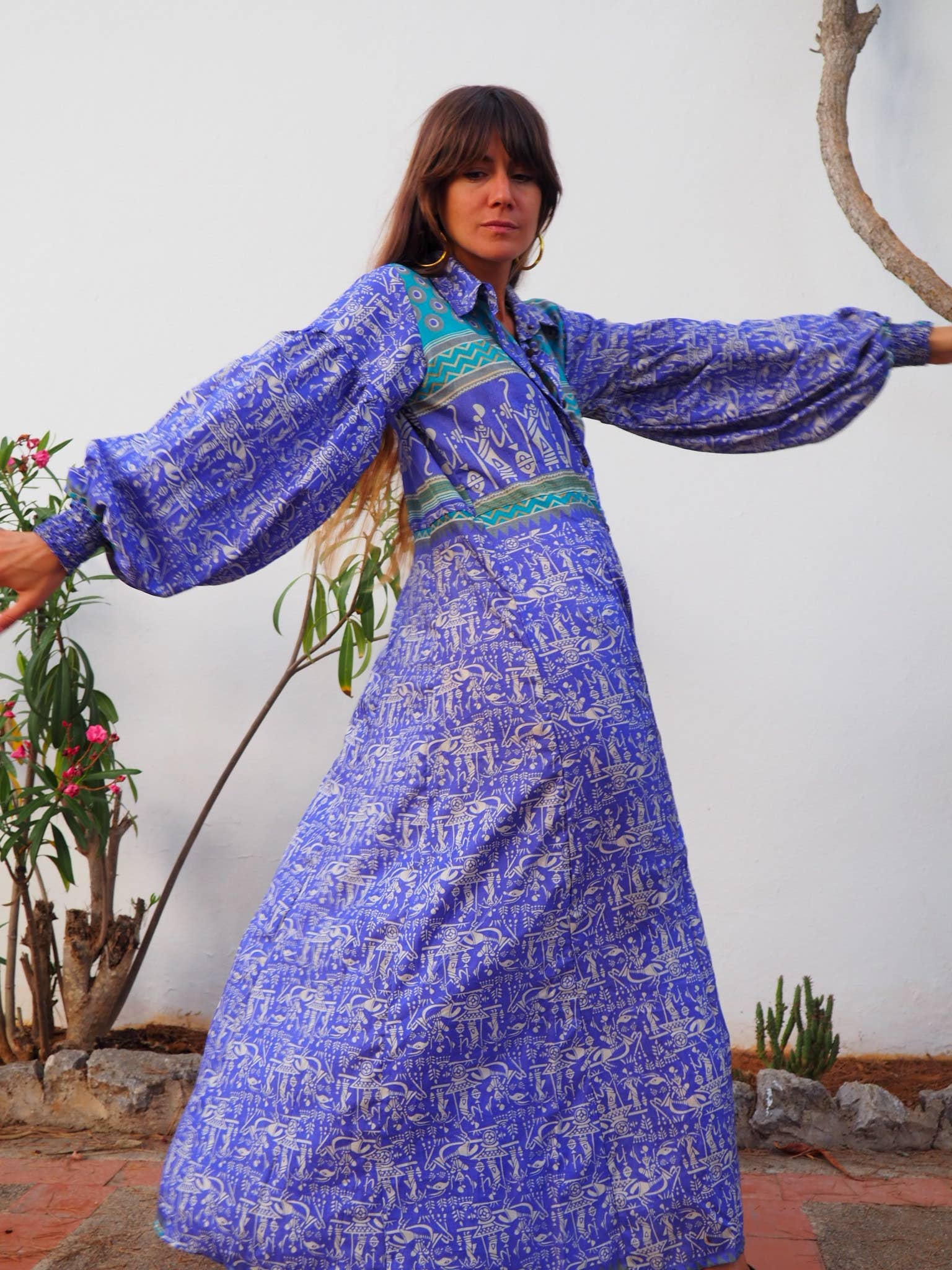 Vagabond Ibiza - Wholesale Dress - Women's - The Lenya Dress– Up-cycled Vintage Sari Dress 25