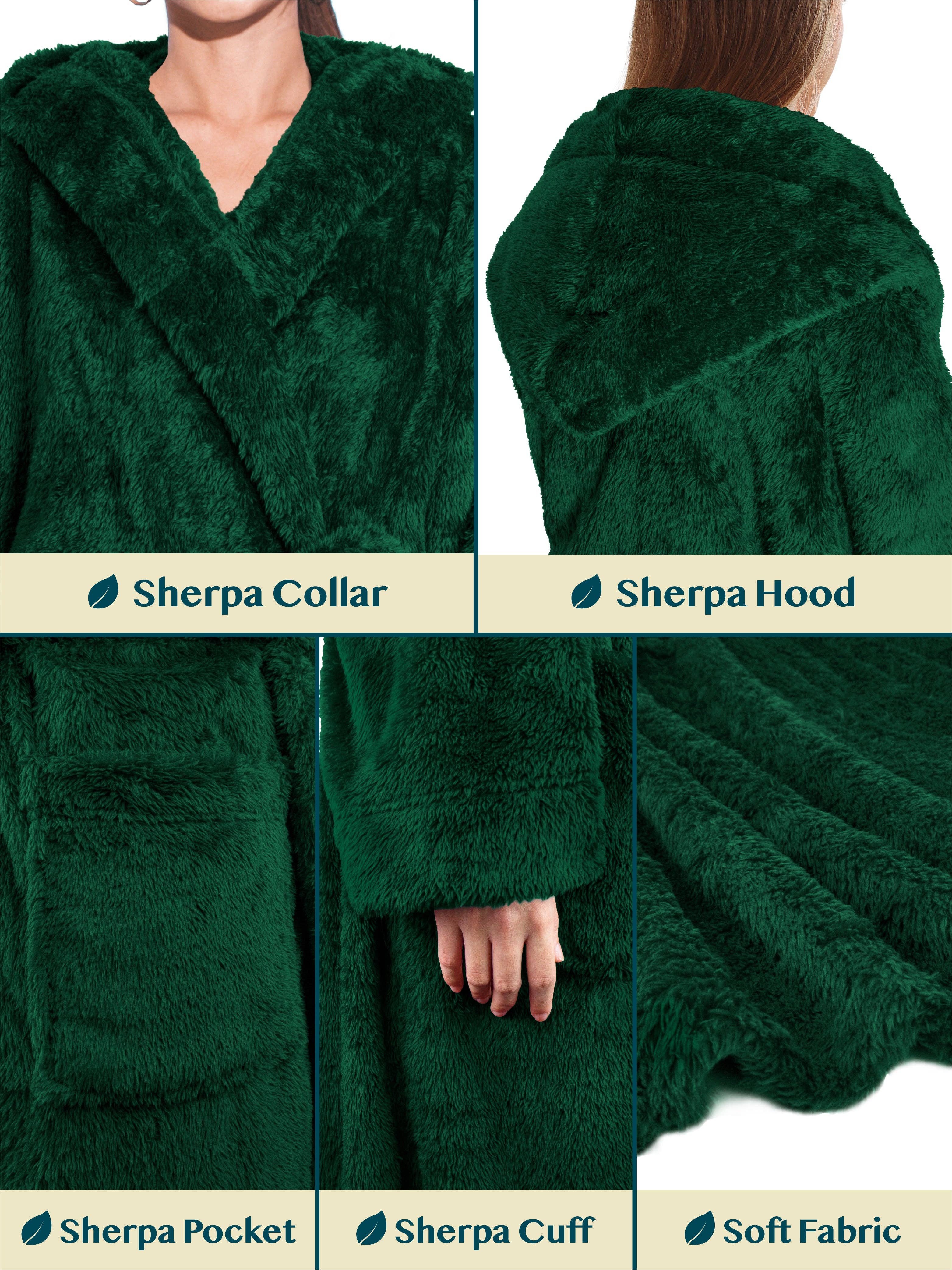 Pavilia - Wholesale Robe - Women's - Women's Sherpa Fluffy Robe with Hood25