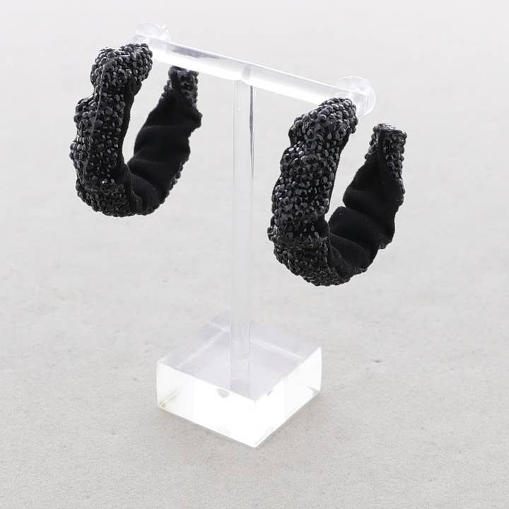 Crystal Velvet Hoop Earrings for wholesale by Sonata