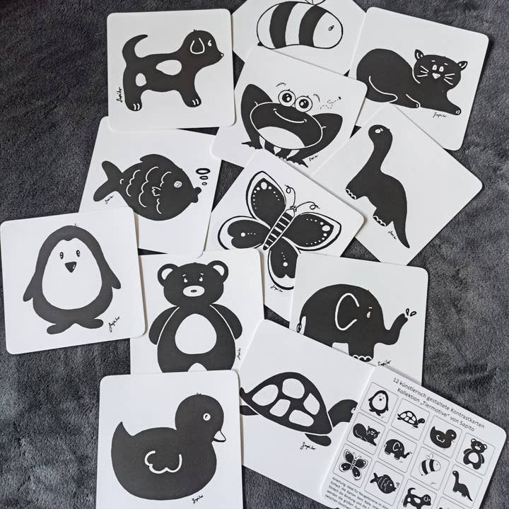 SapitoBaby - Vendita all'ingrosso Carte didattiche - Bambini e neonati - (Carta) Carte di Contrasto per Bambini