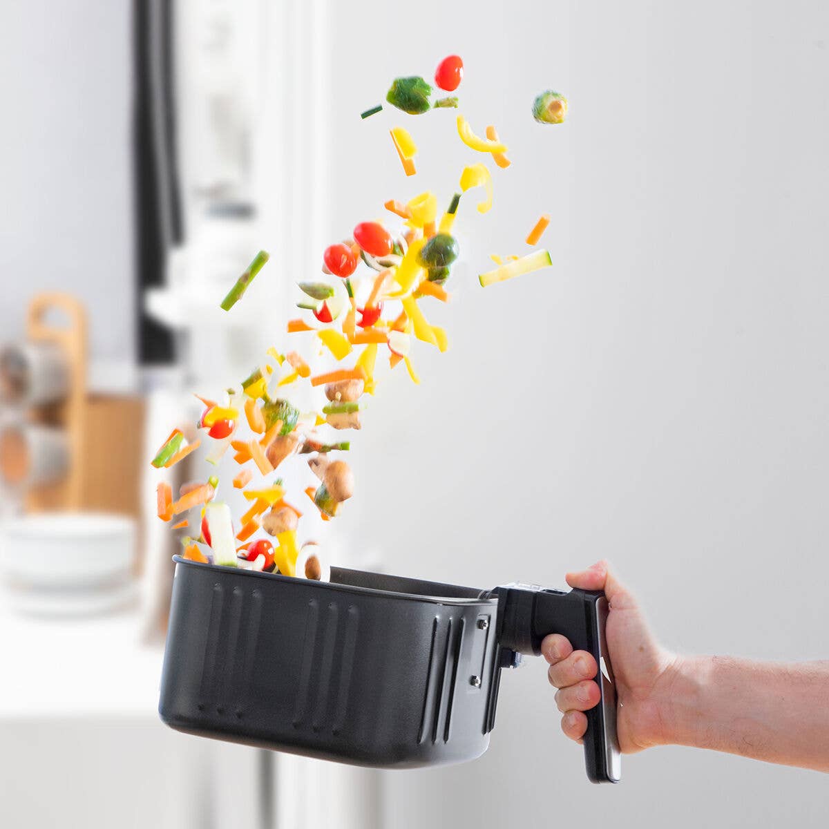 InnovaGoods - Vendita all'ingrosso Elettrodomestici da cucina - InnovaGoods Fryinn Pro 5500 friggitrice ad aria senza olio in acciaio inox nero 1700 W 5,5 L9