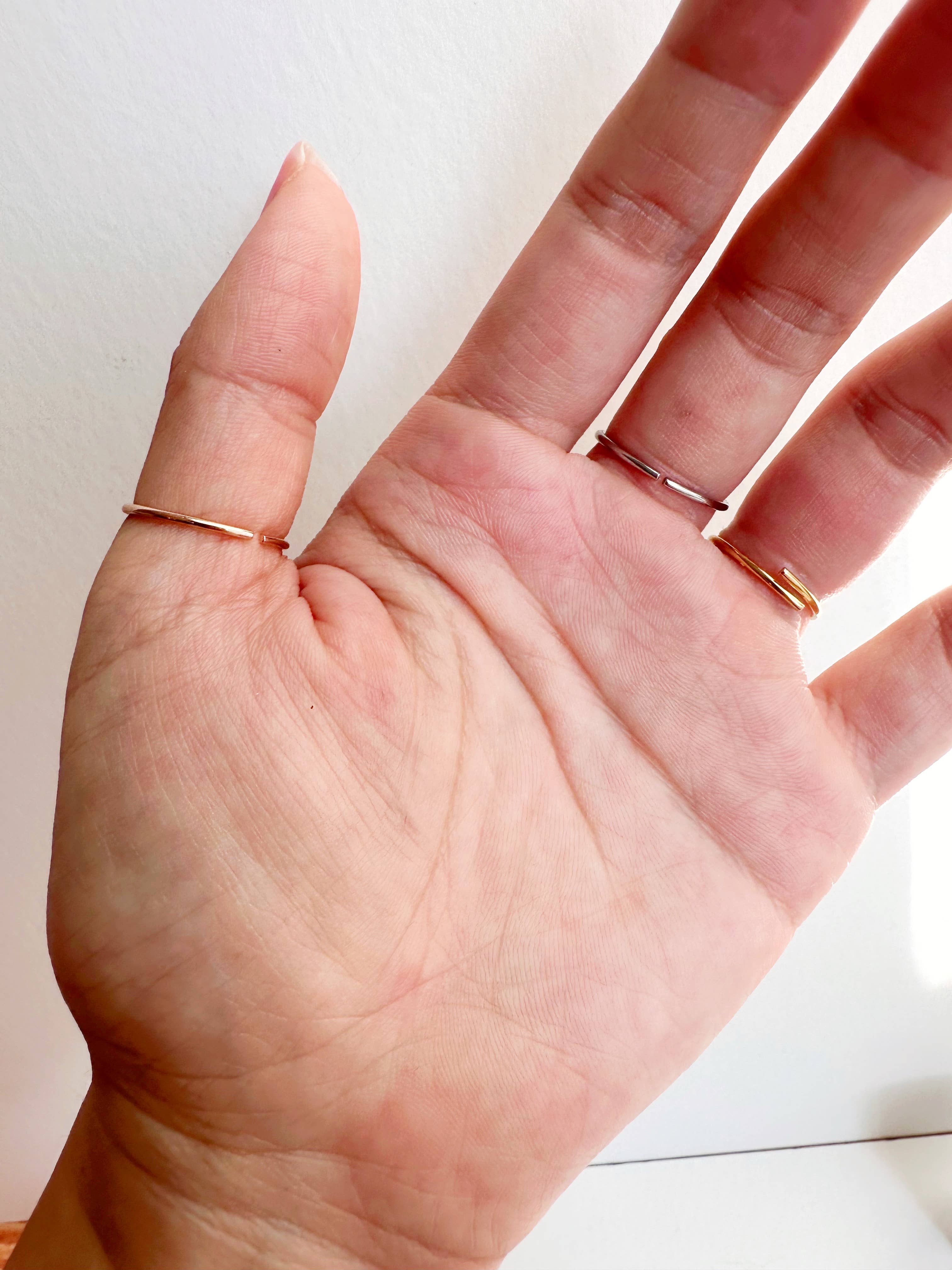 Dainty Little Tiny Things - Wholesale Band/Stacked Ring - Tiny Monstera Deliciosa Plant Ring | Hypoallergenic3