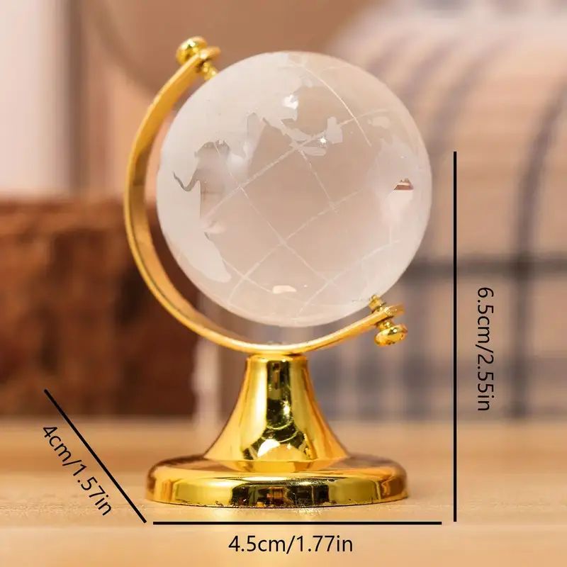 Magnifique Hearts - Wholesale Decorative Tabletop Object - Mini Crystal Globe: World Map Ornament for Home Office Decor1