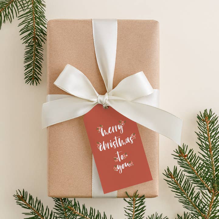 Flora and Mae Creative - Wholesale Gift tag - Merry Christmas to You Gift Tag0