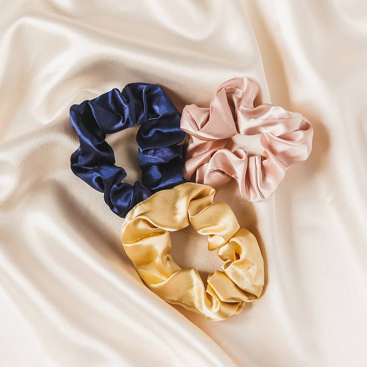 Solid Color Silk Satin Scrunchie for wholesale by Succulent Kreations