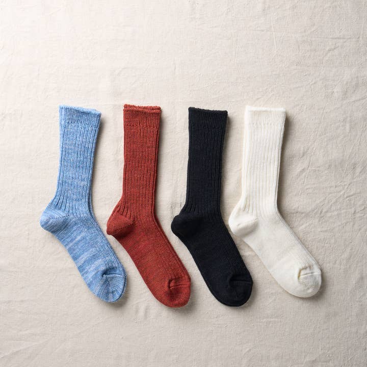 YAHAE - Wholesale Socks - Unisex - Linen Wool Ribbed Socks