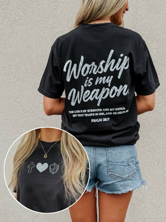 Worship Is My Weapon Tee for wholesale by Worthy Wear