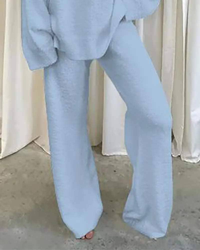 Fashion Combination - Wholesale Top & Pant Set (NOT Loungewear) - Women's - v neck long sleeve casual top pants set7