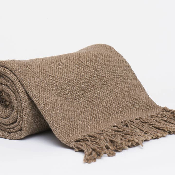 House Of Harkaari – Engroshandel Tæppe – Vævet tekstureret plaid med frynser2