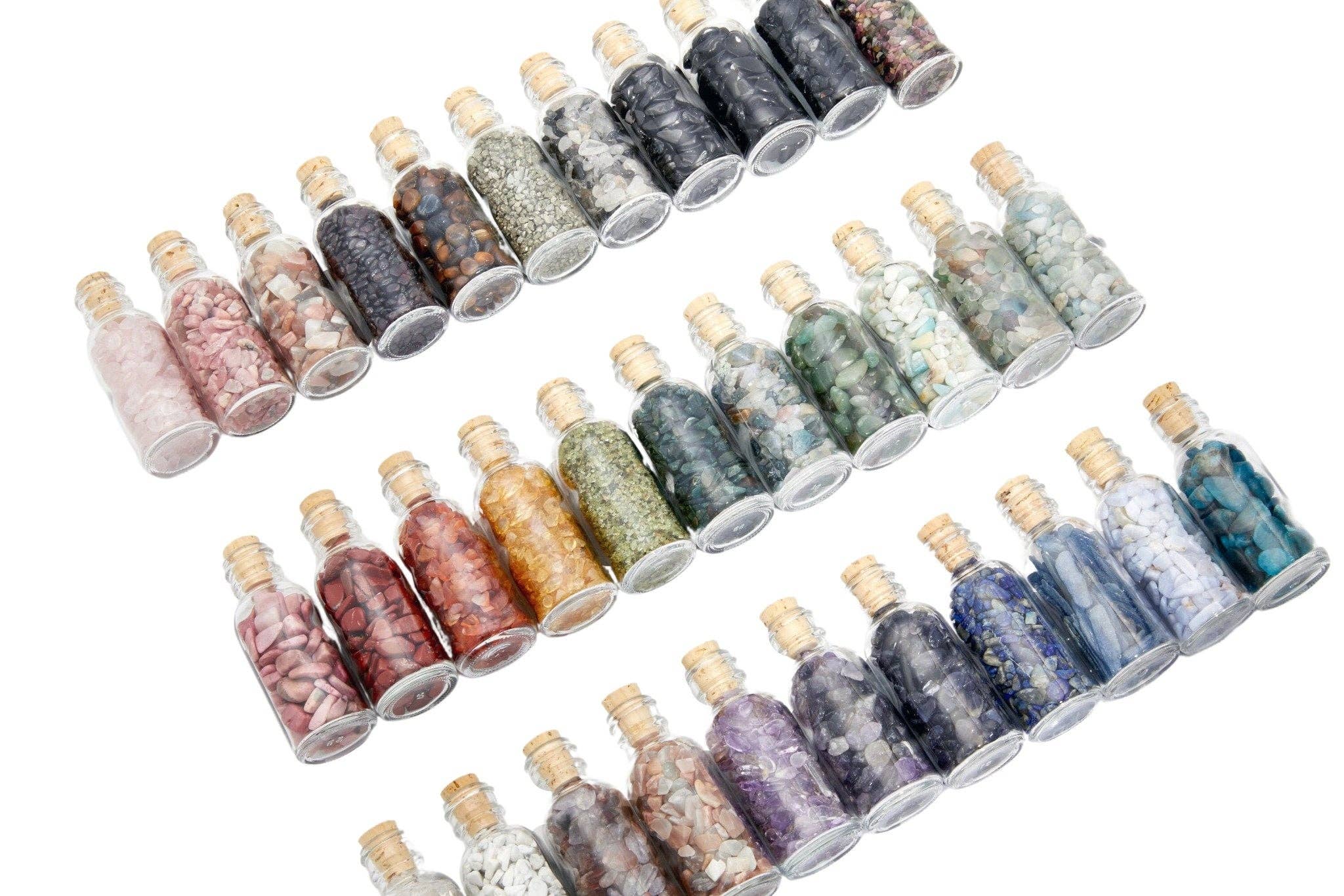 New Moon Beginnings - Wholesale Spiritual Stone/Crystal - Natural Gemstone Chips in a Bottle -70 stone types available76