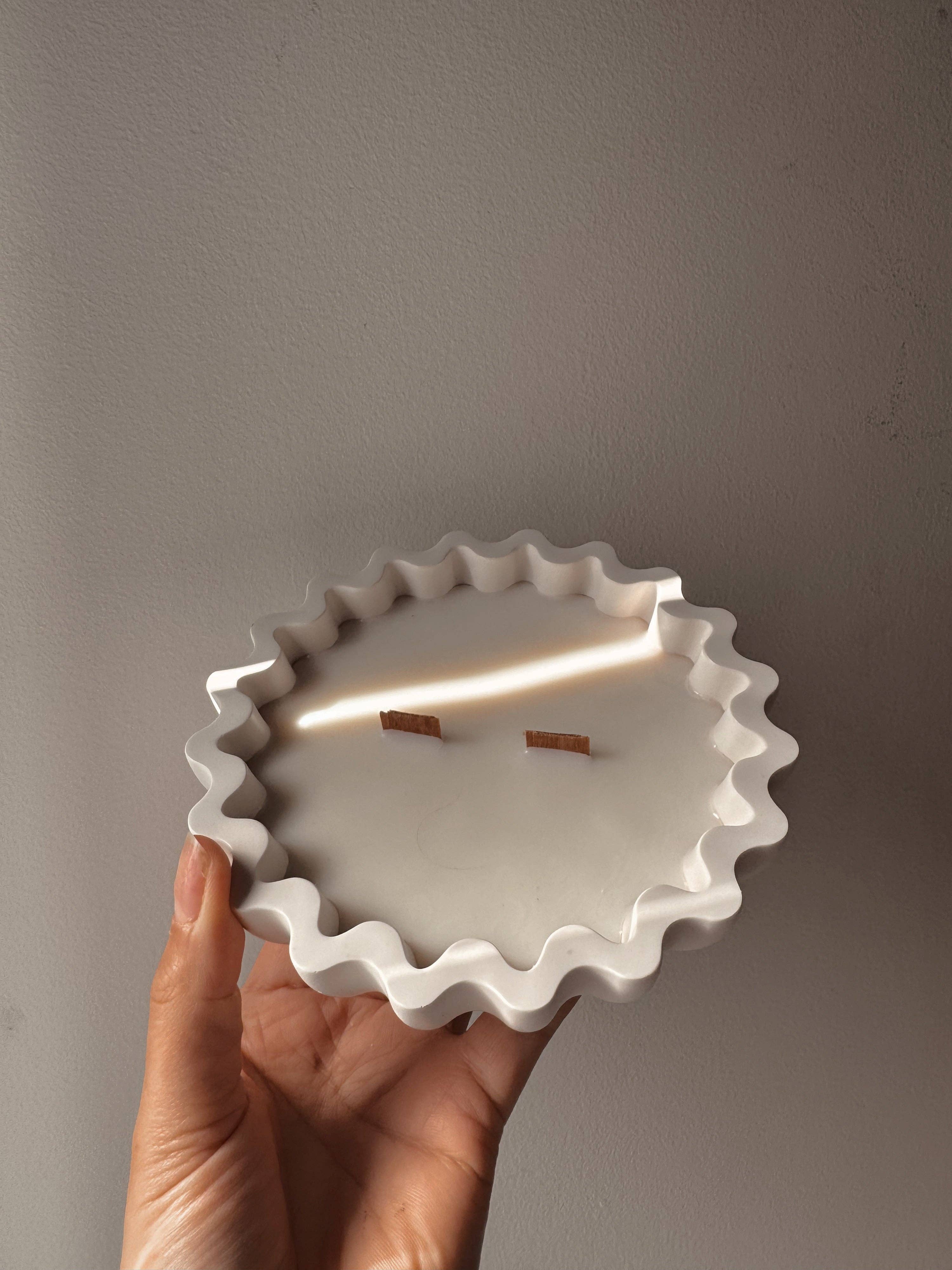 My Milky Candle - Wholesale Jar/Filled Candle - Solenne Candle 2 sizes handmade pot in jesmonite2