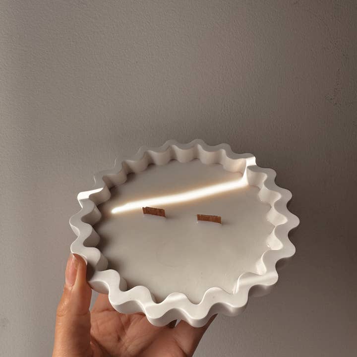 My Milky Candle - Wholesale Jar/Filled Candle - Solenne Candle 2 sizes handmade pot in jesmonite2