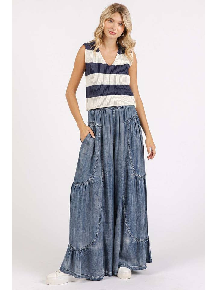 mittoshop - Wholesale Sweater Vest - Women's - STRIPED V-NECK CROPPED SWEATER VEST TOP36