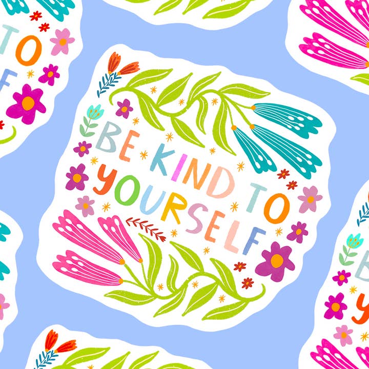 Wees aardig voor jezelf Waterdichte sticker voor wholesale door The Sunshine Bindery