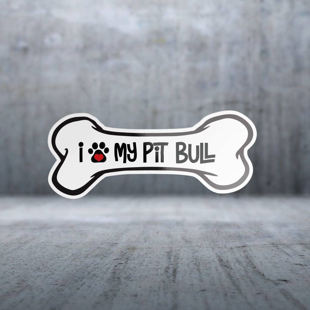 Two Feet Treats - Wholesale Sticker - I Love My Pit Bull - Sticker0