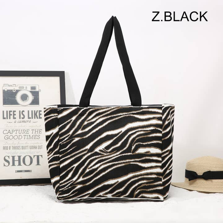 House of Milano – wholesale Tote bag – Women's – 25414 Zebra Print Large Shopper Bag