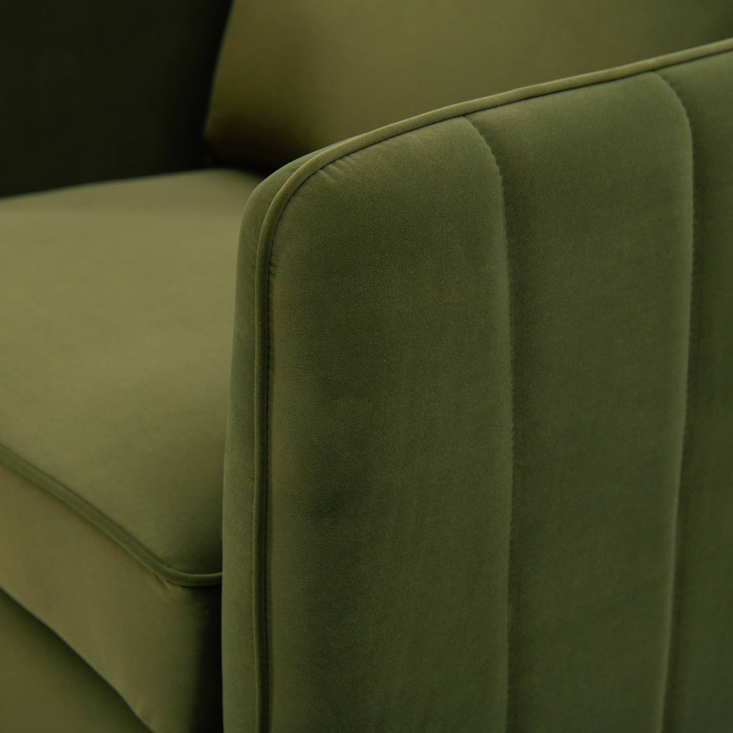 39F Inc. - Vente Chaises - Fauteuil simple confortable en velours Chaise d'appoint Beige/Noir/Gris/Vert12