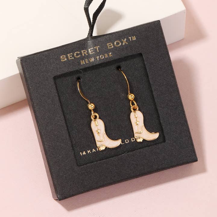 Anarchy Street - Wholesale Dangle Earrings - Secret Box Western Cowboy Boot Earrings0