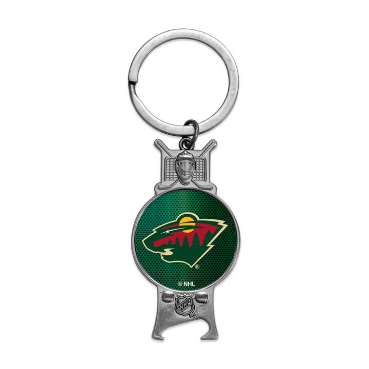 Rico Industries - Vente Porte-clés – unisexe - Porte-clés sculpté NHL Minnesota Wild