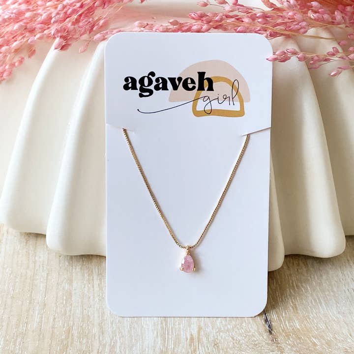 Pink Petal Necklace for wholesale by Agaveh girl