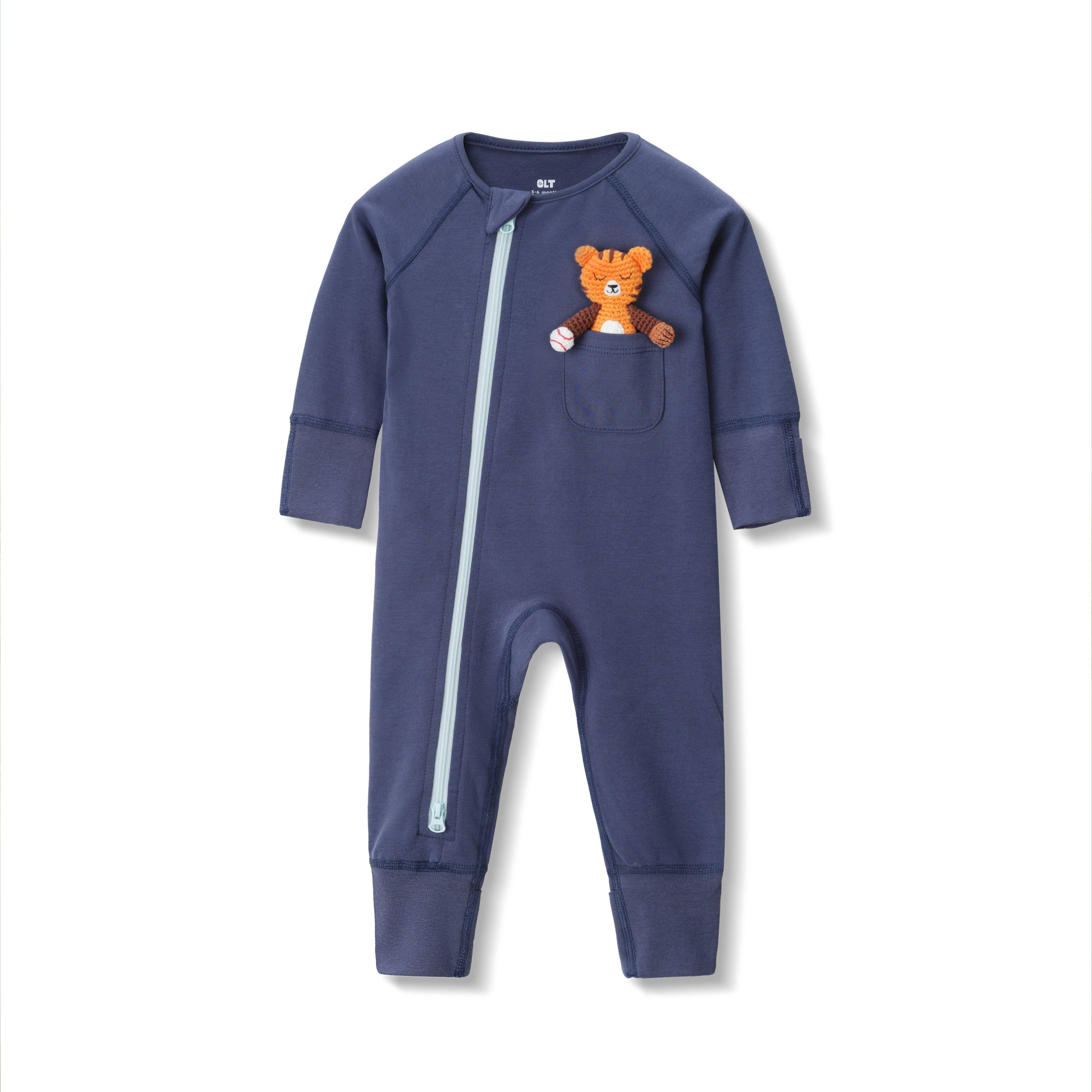 Our Little Treasures - Wholesale Jumpsuit - Baby - Zip Romper in Blueberry4