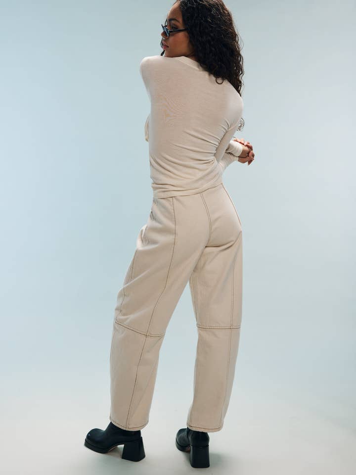 Nitah - Wholesale Knit Top - Women's - Ecru top Ellie2