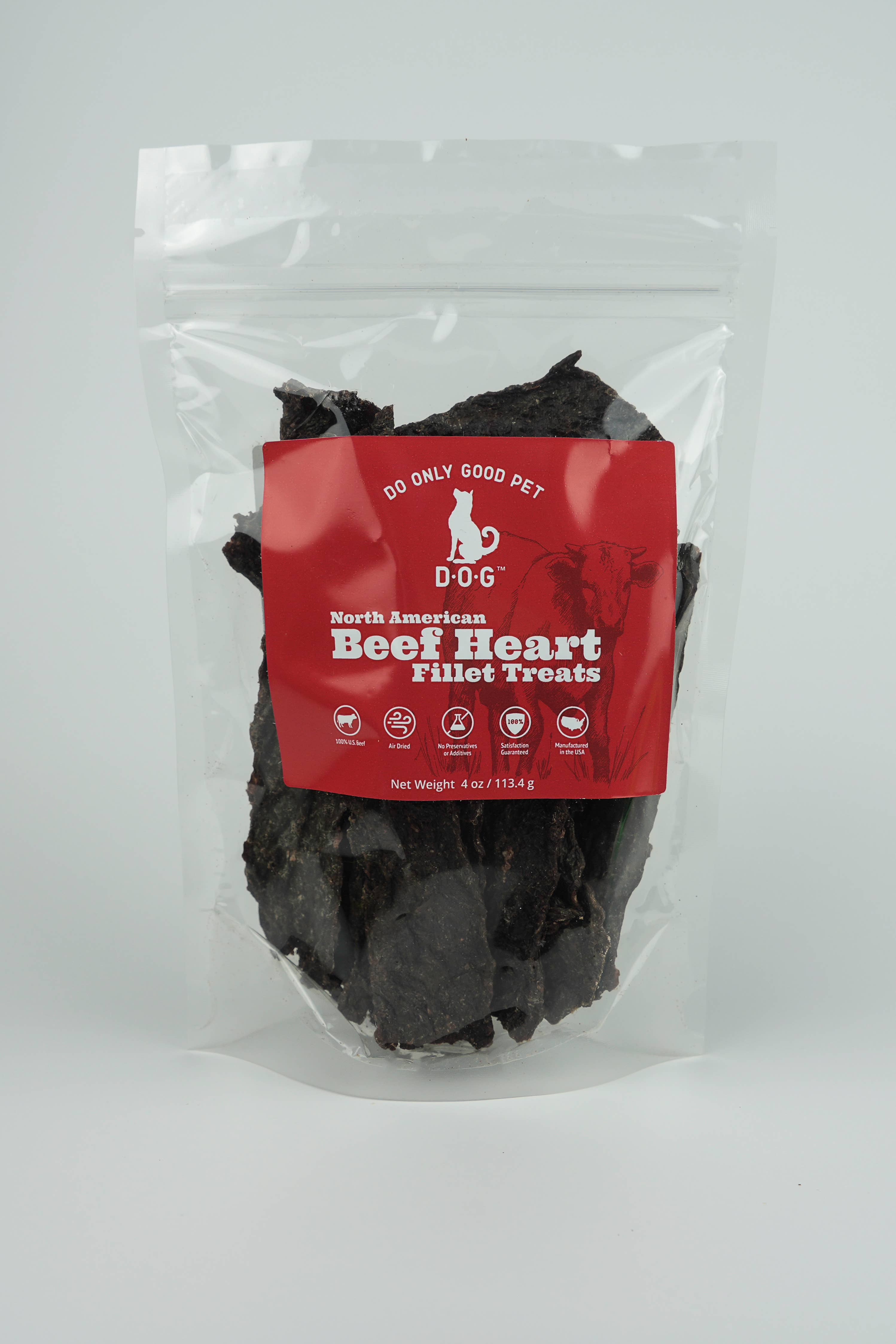 Do Only Good (D.O.G.) Pet - Wholesale Pet Treats - Dog - Pure Meat Fillet - Beef Heart Treat2