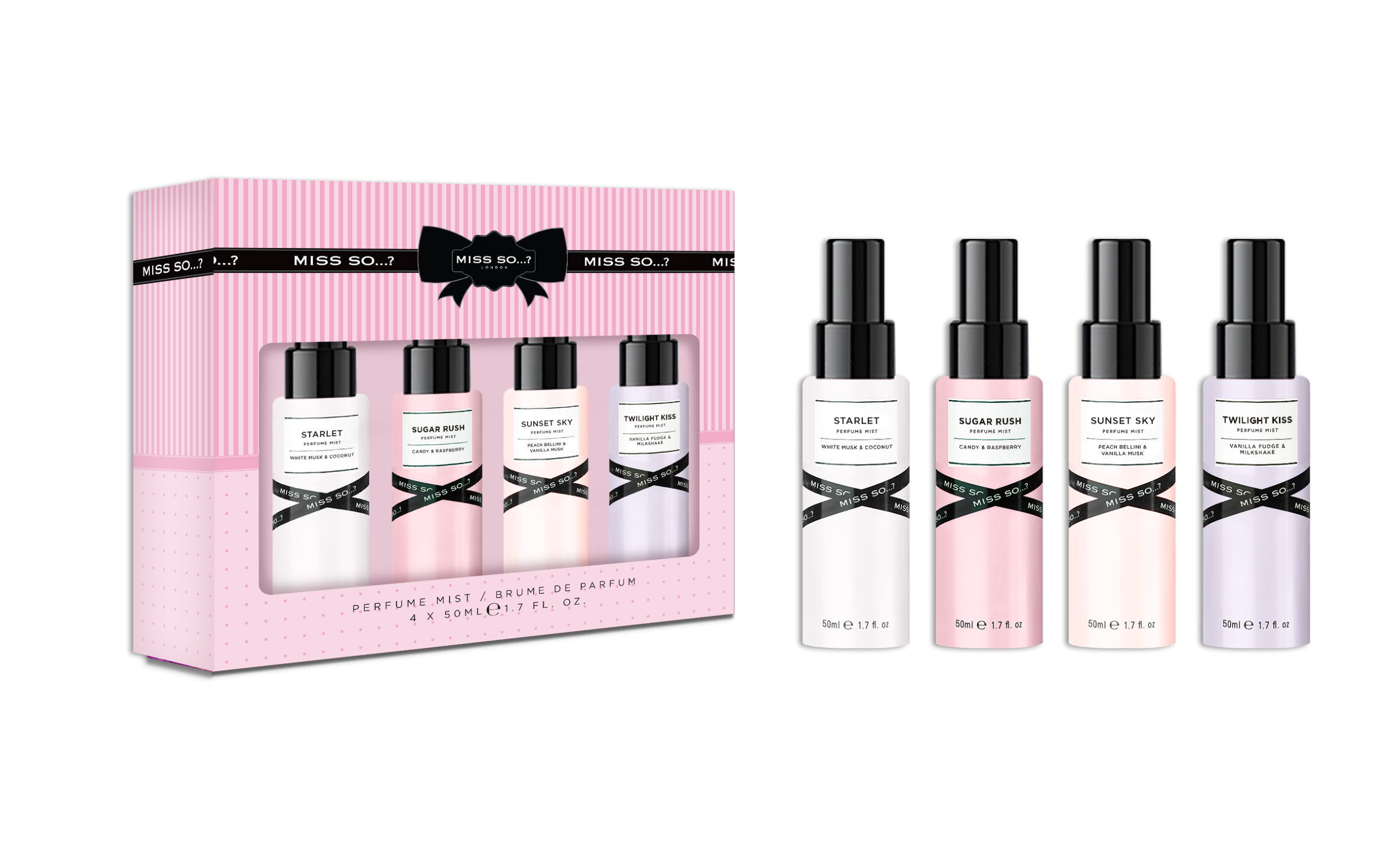 BEAUTY FOULE DIFFUSION - Wholesale Face & Body Mist/Water - BODY FRAGRANCE SET 4 X 50ML - MISS SO...?0