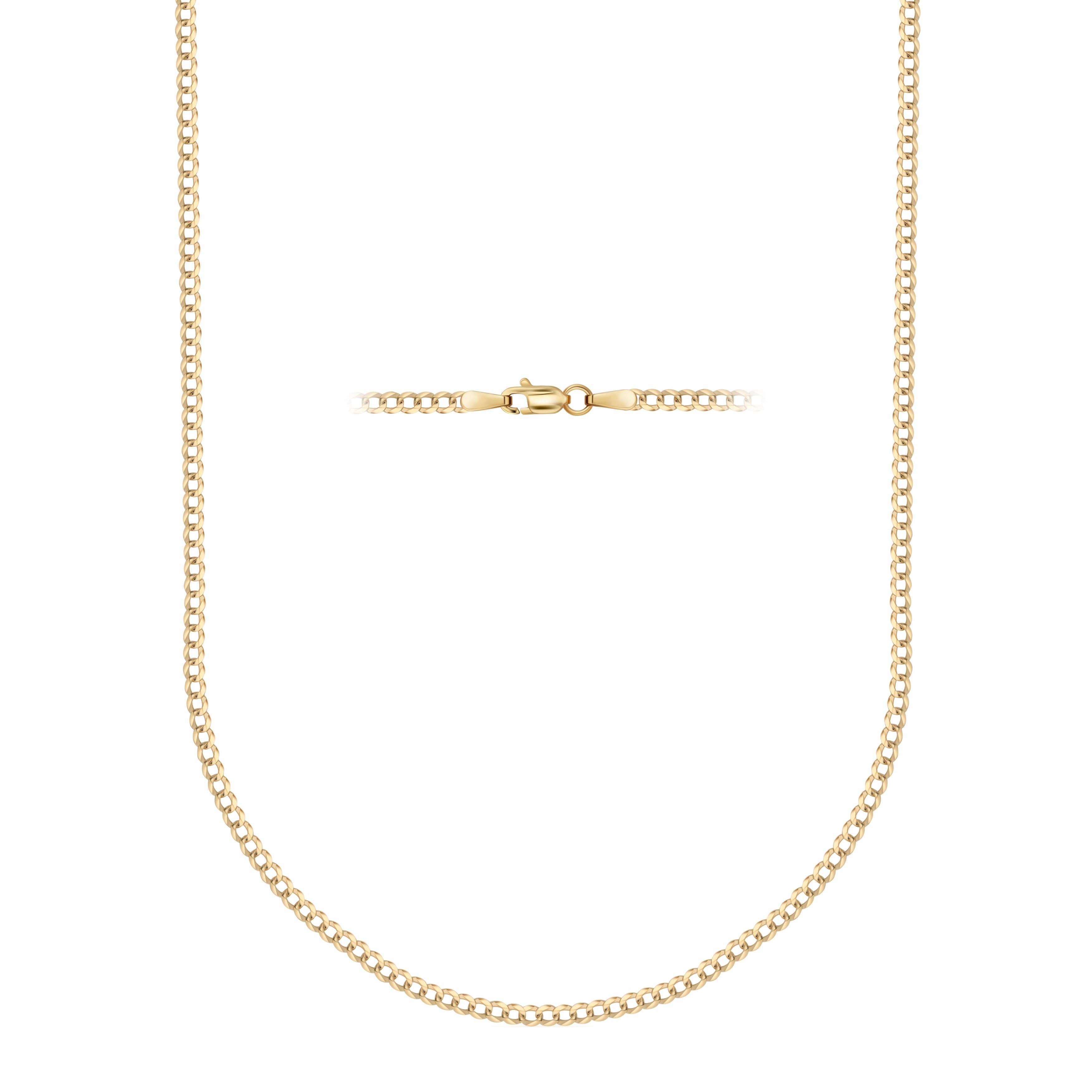 Or Colliers chaîne cubaine/maillon gourmette en or 14 carats en vente sur Faire0